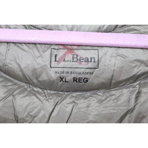 LL Bean Ultralight 850 Down Hooded Coat Three Quarter Length Mariner Blue XL - Picture 8 of 11